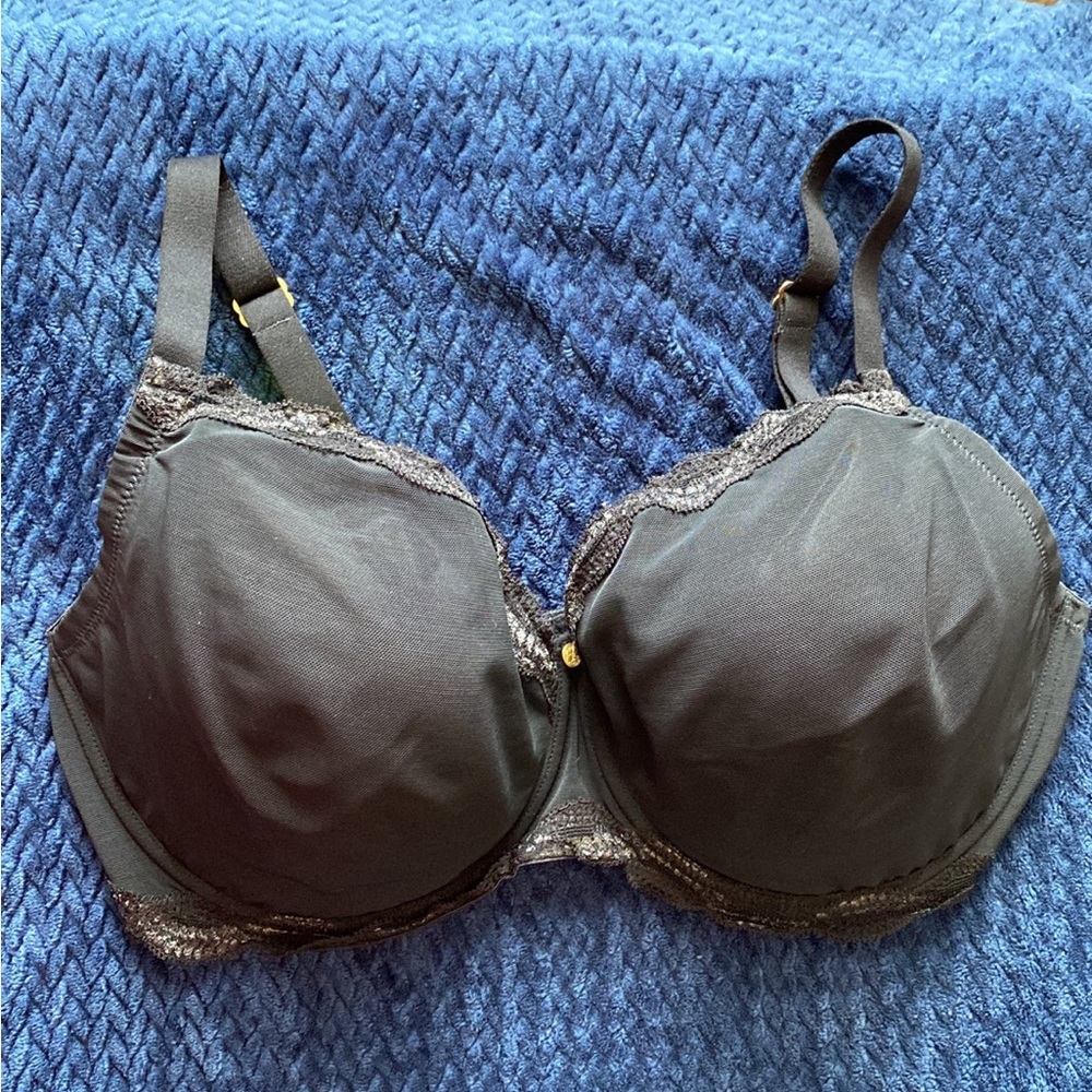 Natori Bra Black Lace Trim Bra size 40G